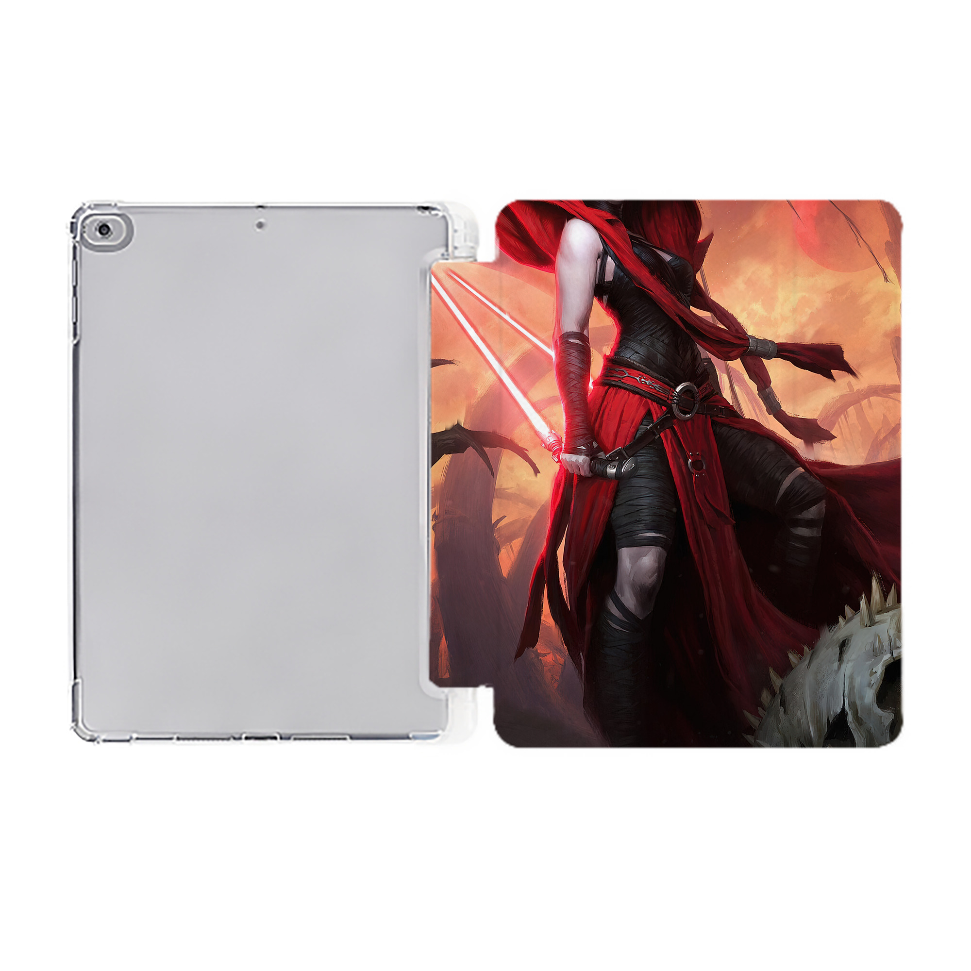 （画像用） スター・ウォーズ Star Wars IPad ケース ペン収納付き 三つ折りスタンド PUレザー×シリコン 対応機種9.5/10.5/10.9インチ